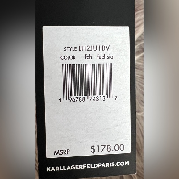 Karl Lagerfeld NWT Paris Maybelle Hobo Two Way Crossbody Bag Purse Fuchsia Pink - Picture 10 of 10